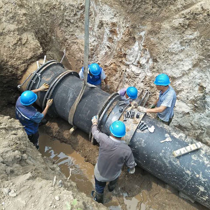 Yingpu road pipeline installation